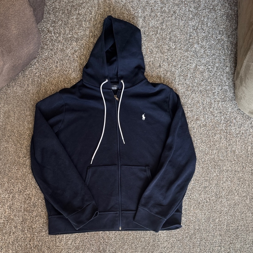 Ralph Lauren Navy Blue Zip-Up Hoodie